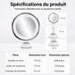💡🛒 -50% ! 📸Miroir Grossissant 10x avec LED – Anneau Lumineux, Ventouse Sans Perçage & Rotule 360°.