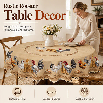 💯 Offre limitée à 50 % 🐔 Nappe à motif de coq, style champêtre rétro