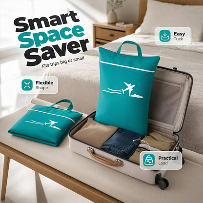 🧳Deux pour le prix d'un💧 Large sac à linge de voyage imperméable – Doublure étanche, grande capacité, rangez vos vêtements mouillés ou sales sans risquer de contaminer le reste de la valise🩱🧦