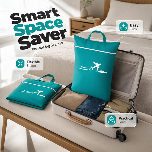 🧳Deux pour le prix d'un💧 Large sac à linge de voyage imperméable – Doublure étanche, grande capacité, rangez vos vêtements mouillés ou sales sans risquer de contaminer le reste de la valise🩱🧦