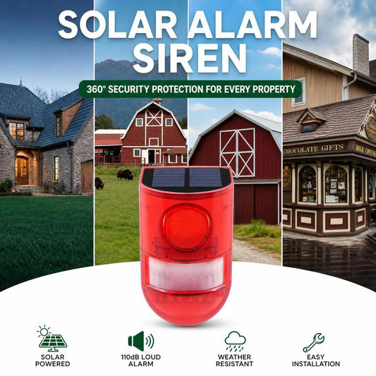 🛡️ Solar Ultrasonic Animal Scarer – 110° PIR Motion Sensor Detects Up to 8m