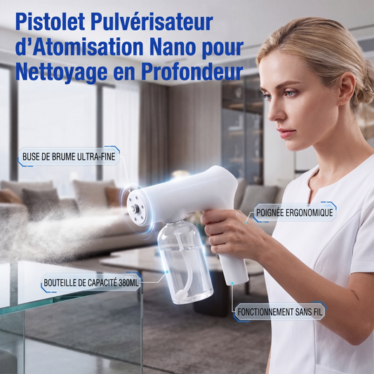 🔫 50% DE RÉDUCTION! 💨 Pistolet atomiseur nano – Brume fine, rechargeable & léger 🌿