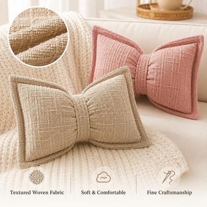 🦋Coussin Décoratif en Chenille Forme Nœud Papillon