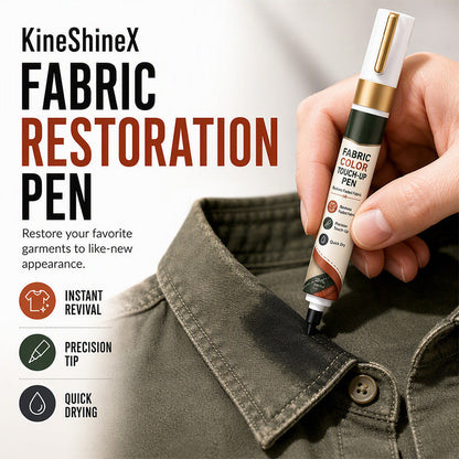 🔥FINAL 50% OFF! 👕🎨 That faded spot on your favorite shirt? Gone. This fabric pen restores color fast — collars, cuffs, denim, and more. One fix, one pen, like new again. ✨