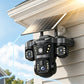 📹 PROMO FLASH : 50% DE RÉDUCTION ! 🔆 Caméra de Sécurité Solaire Triple Objectif – ABS – WiFi 2,4 GHz & IP67 for Surveillance Extérieure 24h/24 🏠