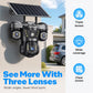 📹 PROMO FLASH : 50% DE RÉDUCTION ! 🔆 Caméra de Sécurité Solaire Triple Objectif – ABS – WiFi 2,4 GHz & IP67 for Surveillance Extérieure 24h/24 🏠
