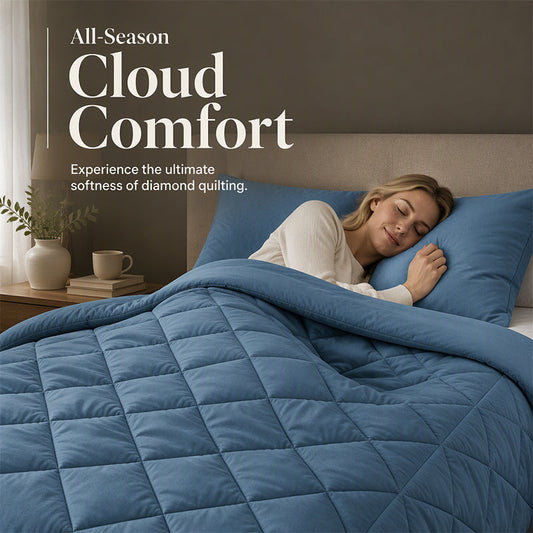 📢 PROMO FLASH : 50% DE RÉDUCTION ! Parure de Couette Matelassée 3 Pièces avec Taies d'Oreiller