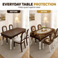 🌿 Nappe Vintage Grain de Bois & Housses de Chaises – Set de Table Brodé pour Salle à Manger Élégante Style Campagne & Européen