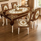🌿 Nappe Vintage Grain de Bois & Housses de Chaises – Set de Table Brodé pour Salle à Manger Élégante Style Campagne & Européen