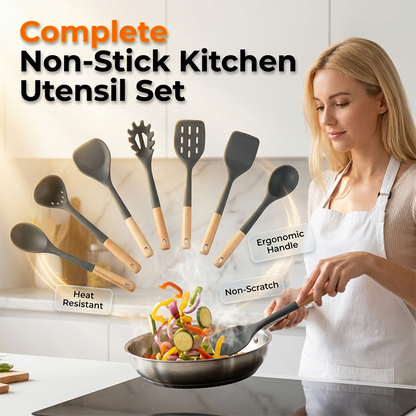 Set Complet d'Ustensiles de Cuisine en Silicone