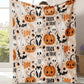 Plaid Douillet Imprimé 🎃 PROMO FLASH : 50% DE RÉDUCTION ! 👻 Plaid Douillet Halloween – Mélange Flanelle – Imprimé Fantômes & Anti-Boulochage for Canapé & Lit 🛋️d'Halloween