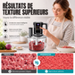 💯Robot culinaire multifonction avec commande tactile et bol en verre
