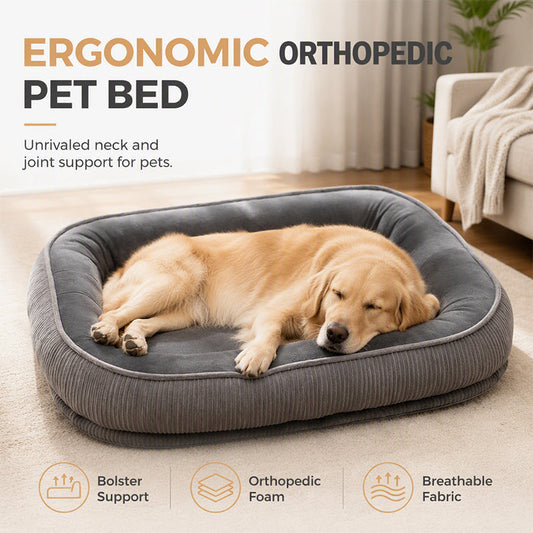 📢📢50 % DE RÉDUCTION !! ⏰Lit Confortable pour Animaux – Mousse de Soutien & Double Texture Respirante pour un Repos Douillet.
