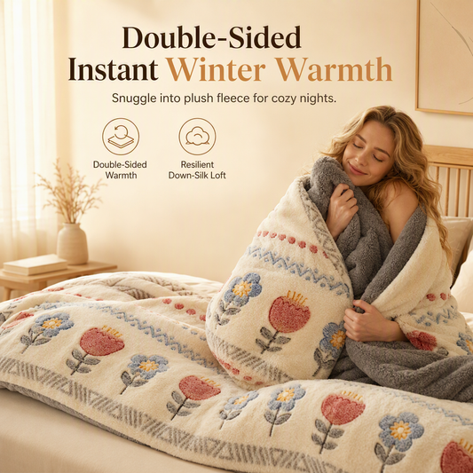 🔥 50 % de réduction ! 🧸 Couette d’hiver double face en polaire, douillette pour l’automne et l’hiver