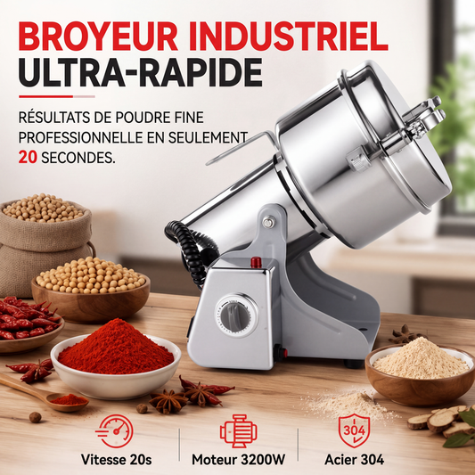⚡⚙️ -50% ! 🌪️Moulin Électrique Ultra-Fin à Grande Vitesse.