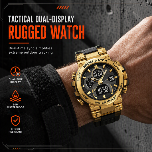 ⌚ PROMO FLASH : 50% DE RÉDUCTION ! Montre de Sport Numérique Style Tactique – Double Affichage & Étanche 50 M for Toutes Vos Aventures en Plein Air 💧✨