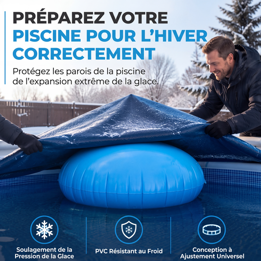 ❄️ PROMO LIMITÉE 50% DE RÉDUCTION ! ✨ Coussin d'Air d'Hivernage pour Piscine – Anti-Gel, Avec Cordes 🛟