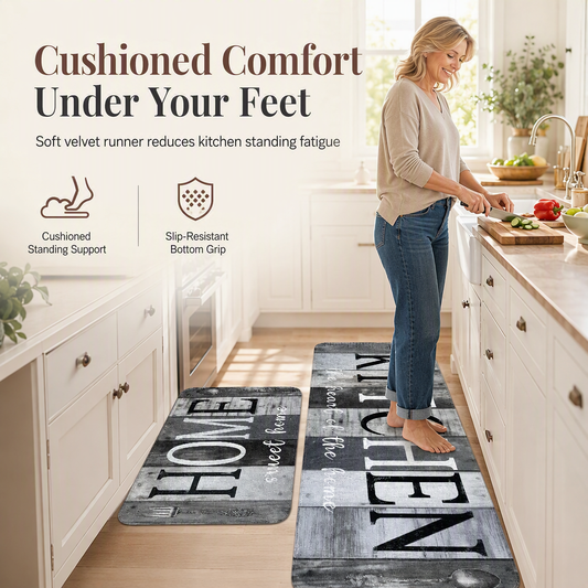 ✨ Ensemble de tapis de cuisine absorbants style américain, en velours cristal antidérapant, pour l'entrée et la maison