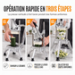 🔪 -50 % ! ✨ Coupe-légumes et dés manuel vertical – Coupe-frites en acier inoxydable, action à levier robuste et 4 lames tranchantes – Coupe rapide et uniforme pour pommes de terre, concombres et radis 🥔