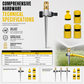 💯Automatic Rotating Lawn Sprinkler with Alloy Ground Spike and Copper Nozzle Garden Irrigation Tool Set
