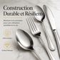 🍴✨ Ensemble de Couverts en Acier Inoxydable 4 Pièces – Finition Miroir Élégante, Coupe Précise et Prise en Main Équilibrée