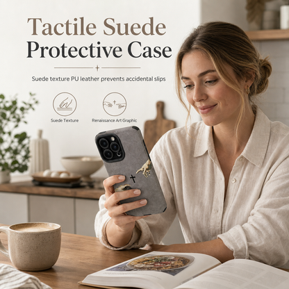 📱 50% DE RÉDUCTION! 🛡️ Coque en suède – Antichoc, toucher doux & élégante ✨