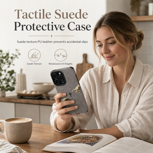 📱 50% DE RÉDUCTION! 🛡️ Coque en suède – Antichoc, toucher doux & élégante ✨