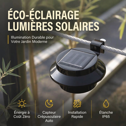 🔥 50% DE RÉDUCTION ! 🛒 Lampes solaires murales pour gouttières ☀️ LED étanches extérieur, parfait pour jardin et clôture ✨