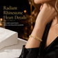 ❤️ PROMO FLASH : 50% DE RÉDUCTION ! Bracelet Chaîne Dorée Cœurs en Strass & Maillons Rectangulaires Ajourés – Strass Sertis Main, Fermoir Plaqué Or Anti-Ternissement for un Style Luxe Parisien ✨💋