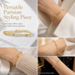 ❤️ PROMO FLASH : 50% DE RÉDUCTION ! Bracelet Chaîne Dorée Cœurs en Strass & Maillons Rectangulaires Ajourés – Strass Sertis Main, Fermoir Plaqué Or Anti-Ternissement for un Style Luxe Parisien ✨💋