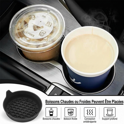 📢 PROMO FLASH : 50% DE RÉDUCTION ! Dessous de Verre Silicone pour Porte-Gobelet – Anti-Rayures & Anti-Bruit, Bord Surélevé & Résistant à la Chaleur for un Trajet Plus Silencieux et un Porte-Gobelet Toujours Propre ⏰✨