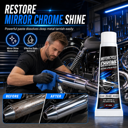 📢📢1 acheté，1 offert !! ⏰ Pâte à polir le chrome et restaurateur de métal pour moto 🏍️🪄✨