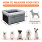 🐶🚗 Panier de voyage sécurisé pour chien, -50 % ! Armature métallique robuste, tissu Oxford imperméable et laisse de sécurité pour protéger votre chien et vos sièges 🛡️