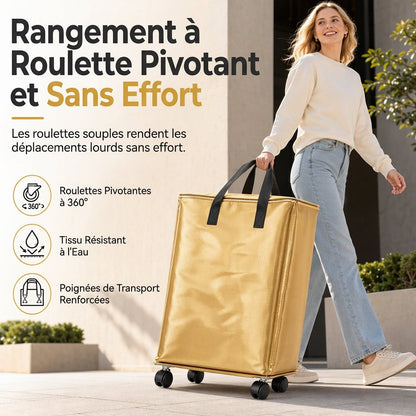 📦 50% DE RÉDUCTION! 🧳 Sac de déménagement pliable à roulettes – Étanche & grande capacité ✨