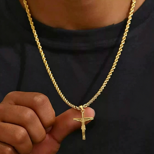 📢📢50 % DE RÉDUCTION !! ⏰ Collier avec pendentif crucifix pour homme et femme