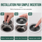 📢📢 -50 % !! ⏰Bouchon d'évier de cuisine - Bouchon de vidange avec corps en acier inoxydable et panier filtrant en ABS