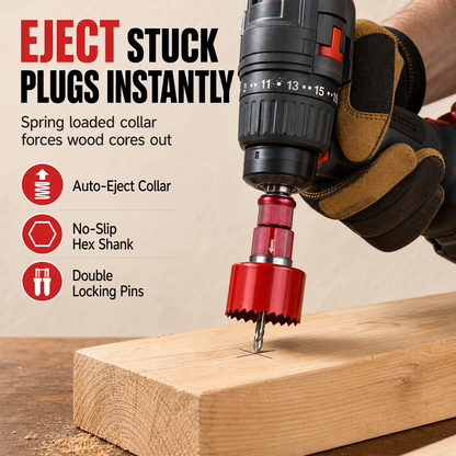 ⚙️ 50% DE RÉDUCTION! 🔧 Mandrin à éjection rapide – Pour scies cloches bi-métal & bois ✨