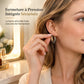 Boucles d'oreilles huggie en forme de U imprimé léopard vintage pour femmes