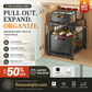 📢📢50 % DE RÉDUCTION !! ⏰Organisateur de placard à double étagère coulissante – 5 réglages en hauteur, 2 niveaux coulissants, acier au carbone et grande capacité – Aucun montage nécessaire ✨