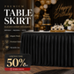 🍽️✨ PROMO FLASH : 50% DE RÉDUCTION ! Jupe de Table Plissée Élégante – Polyester Durable, Résiste aux Rides & Taches, Installation Rapide Sans Effort for Sublimer Toutes Vos Tables d'Événement ✨