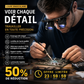 🔍💡 PROMO FLASH : 50% DE RÉDUCTION ! Loupe Frontale de Précision avec Éclairage LED – Lentilles Optiques Interchangeables 2× à 25×, Monture Légère et Confortable Mains Libres for Vos Travaux Minutieux d'Horlogerie, d'Électronique et d'Artisanat ✨