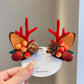 Vente chaude de noël- Barrettes de Noël en bois de renne-4