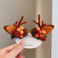 Vente chaude de noël- Barrettes de Noël en bois de renne-3