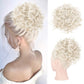 Chignon court bouclé avec cordon de serrage élastique