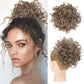Chignon court bouclé avec cordon de serrage élastique