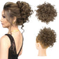 Chignon court bouclé avec cordon de serrage élastique