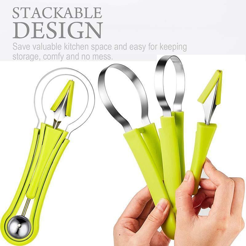 Offre spéciale 😍 Ensemble d'outils pour fruits en acier inoxydable 4 en 1 (50 % de réduction)-1