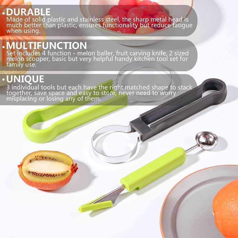 Offre spéciale 😍 Ensemble d'outils pour fruits en acier inoxydable 4 en 1 (50 % de réduction)-4