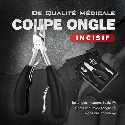 Set de coupe-ongles en acier inoxydable 304，Prévention de la paronychie, de l'infection fongique